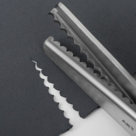 Scissors "Wave", 9 ", 23 cm, step - 5 mm, black color-4