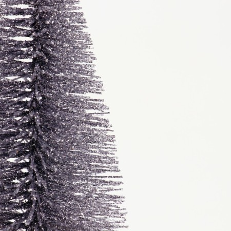New Year's decor "Fir tree in silver color with sparkles" 8 × 8 × 15 cm-1