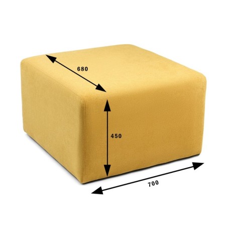 Puff "Warsaw" velor Happy 560 yellow 70x68x45-4