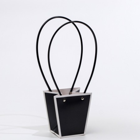 Board for flowers black moisture-resistant, 12x12-8x8-12.5 cm-1