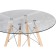 Glass table PT-151 Buka / Metal, natural 90x90x76 cm