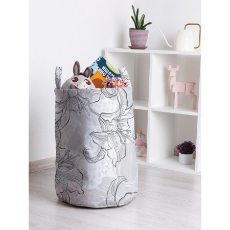 Basket for toys "Flower pattern with a pencil, size 35x50 cm