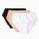 Set of women's panties slips (3 pcs), white color, size 50 (xl)