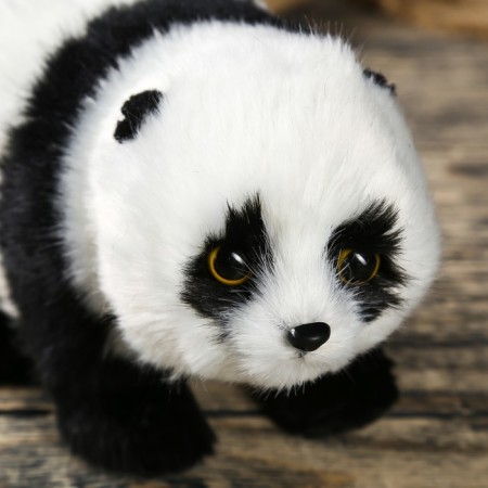 Fluffy Artificial fur "Panda" 12.5x22x11 cm-4