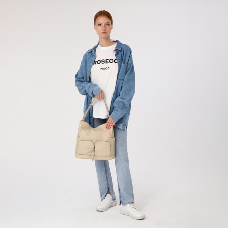 Board of lightning, 3 external pockets, beige color-8