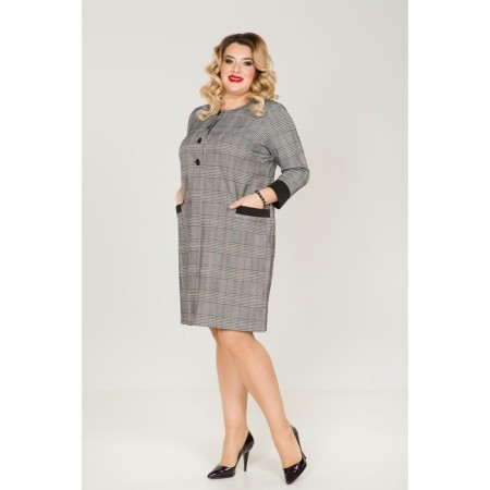 Female dress, size 68, gray color-3