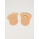 Half -slopes with a cut with fingers 9.5*7*0.5cm steam bamboo fiber, viscose beige from