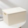 Storage basket with a birch bark cover, 14 l, 35 × 24.5 × 20.5 cm, ivory color