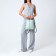 City backpack made of artificial leather with lightning, green color