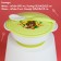 A set of children's dishes "Friends", 3 objects: a plate on a suction cup, cover, spoon, green color