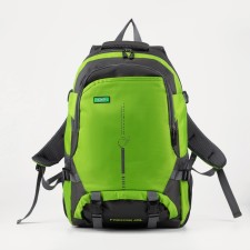 Tourist backpack on lightning, 22/27 l, 3 external pockets, with extension, green color