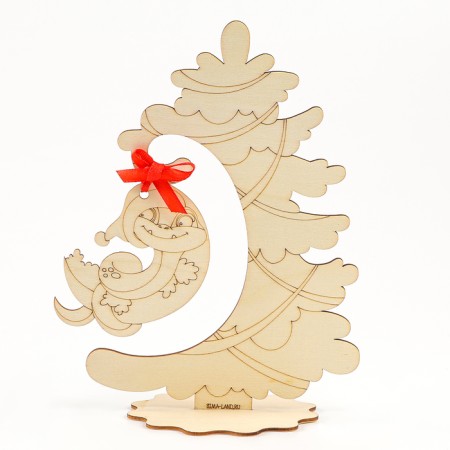 Wood painting for the New Year "New Year's Christmas tree", New Year's set for creativity-3