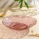 Glass plate "Lotus", d = 20 cm, burgundy color
