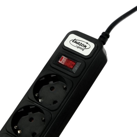 Luazon Lighting network filter, 5 outlets, 3 m, 2200 W, 3 x 0.75 mm2, 10 A, 220 V, black-2