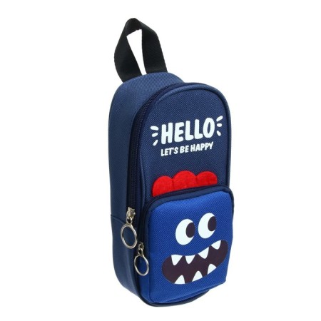 School Penal on a zipper 2 departments "Monster/Machine", mix-2