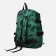 Young backpack from textiles on lightning, 3 pockets, green color