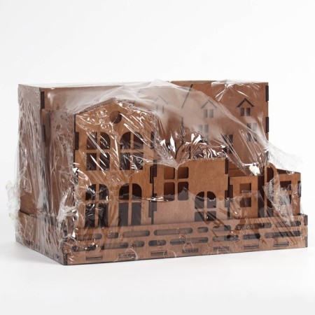 Organizer for stationery "houses" wood, 235 x 142 x 30 mm-6