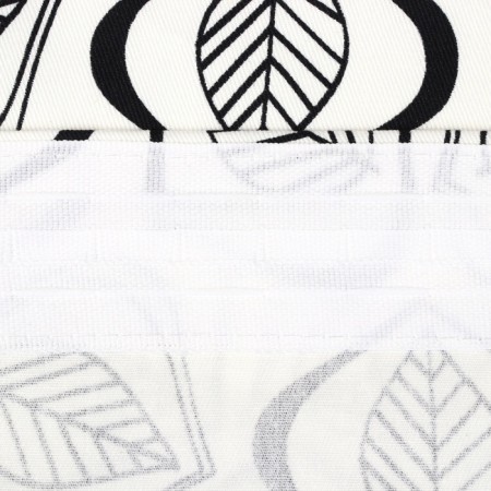 A set of curtains for the kitchen Ethel Leaves 149x180 cm - 2 pcs, grabbing - 2 pcs, 100% HL-6