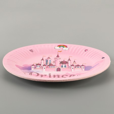 Paper plates "Happy Birthday" with a princess, 6 pcs.-1