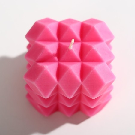 Figure candle "Geometry", pink-2
