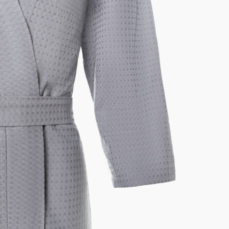 Women's waffle robe and I am 3/4 sleeve, size 46-48, gray, 100% cotton, 200g/m2-7