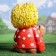 Garden figure "Brownie with a broom" 39cm