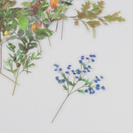 Stickers for creativity PLC PVC "Green leaves" set 40 pcs 9x10.5 cm-2