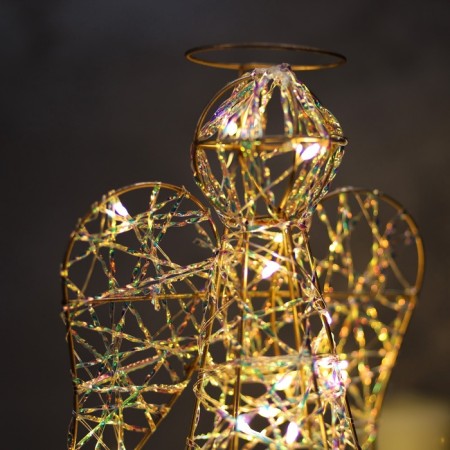 LED figure "Angel" 29x17x16 cm, 20 LED, AAX2 batteries (not in the kit), warm white glow-2
