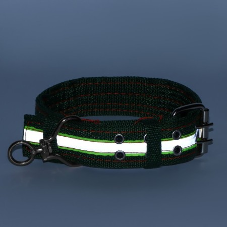 Four -layer reflective collar with a swivel 65 x 4 cm, green-9