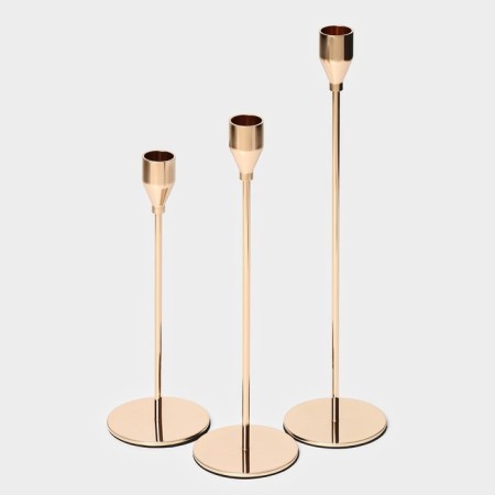 Set of candlesticks "Classic" 3 pcs 22.5/27/32.5x8cm-2