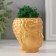 Kashpo concrete "Buddha" with moss 7*6cm gold (moss green stabilized)