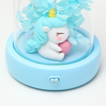 Nightlight music flask "Unicorn" Led 3haa Blue 9.5x9.5x16 cm-4