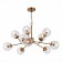 Suspended EVOLUCE lamp. Sle220803-10. Andria. 10x40 watts, E14, 81x81x52 cm, brass color