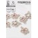Suspension "Flower" (set 10 pcs.), Lilac color in gold