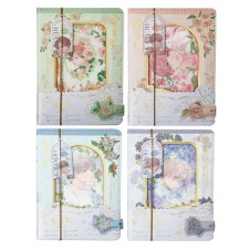 Notebook Gift, A6, 96 sheets, color block, with a curly knife, PVC cover, 3D, 