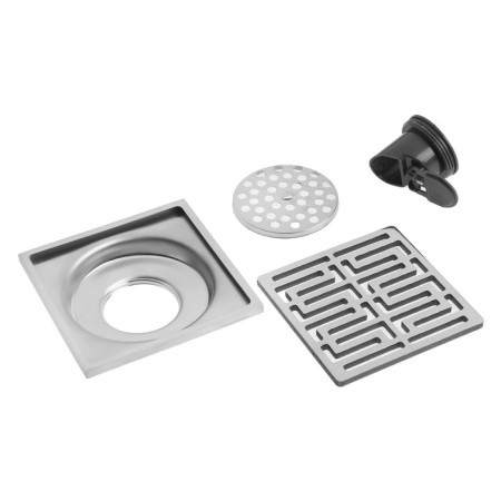 Zein gap, 100x100 mm, vertical, d = 32 mm, stainless steel, chrome-6