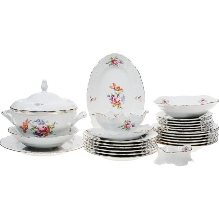 Dining Service 6/25 BERNADOTTE, Decor "Meissen Bouquet", 25 items-1