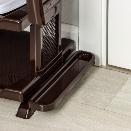 Shelf for shoes with a spoon, 4 tiers, 50 × 32.5 × 72 cm, brown color-4