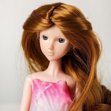 Hair for dolls "wavy with a tail" size is small, color 16a-1