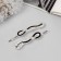 Invisibility for hair "Kalie" (set 2 pcs) loops, 6 cm, silver