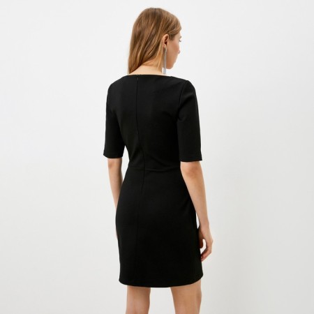 Women's dress with a square neckline MIST, size 50, color black-2
