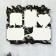 Photo frame-collage "with heart" in 5 photos, wenge (plastic screen)