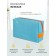 Cosmetic bag, 16.5x7x11 cm, turquoise-orange