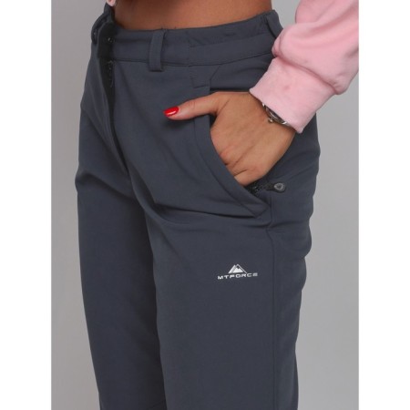 Sports female trousers, size 44, dark gray color-9