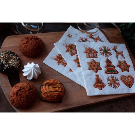 New Year's napkins Paper Lilia 33x33 "Gingerbread" 2sl 20l.-3