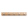 Horizontal Flip wall hanger, 5 hooks, natural wood