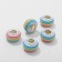 Busina "Rainbow", color in silver