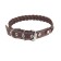 Collar leather wicker, 42 x 2 cm, Osh 35-45 cm, Mix of flowers