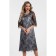 Female dress, size 42, gray color, black