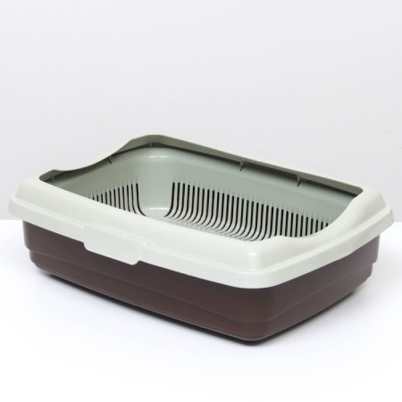 The tray is large with the net and the ATLANTIS "Standard", 43 x 33 x 12.5 cm, chocolate